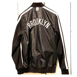 Adidas Brooklyn Nets Black Zip Up Jacket